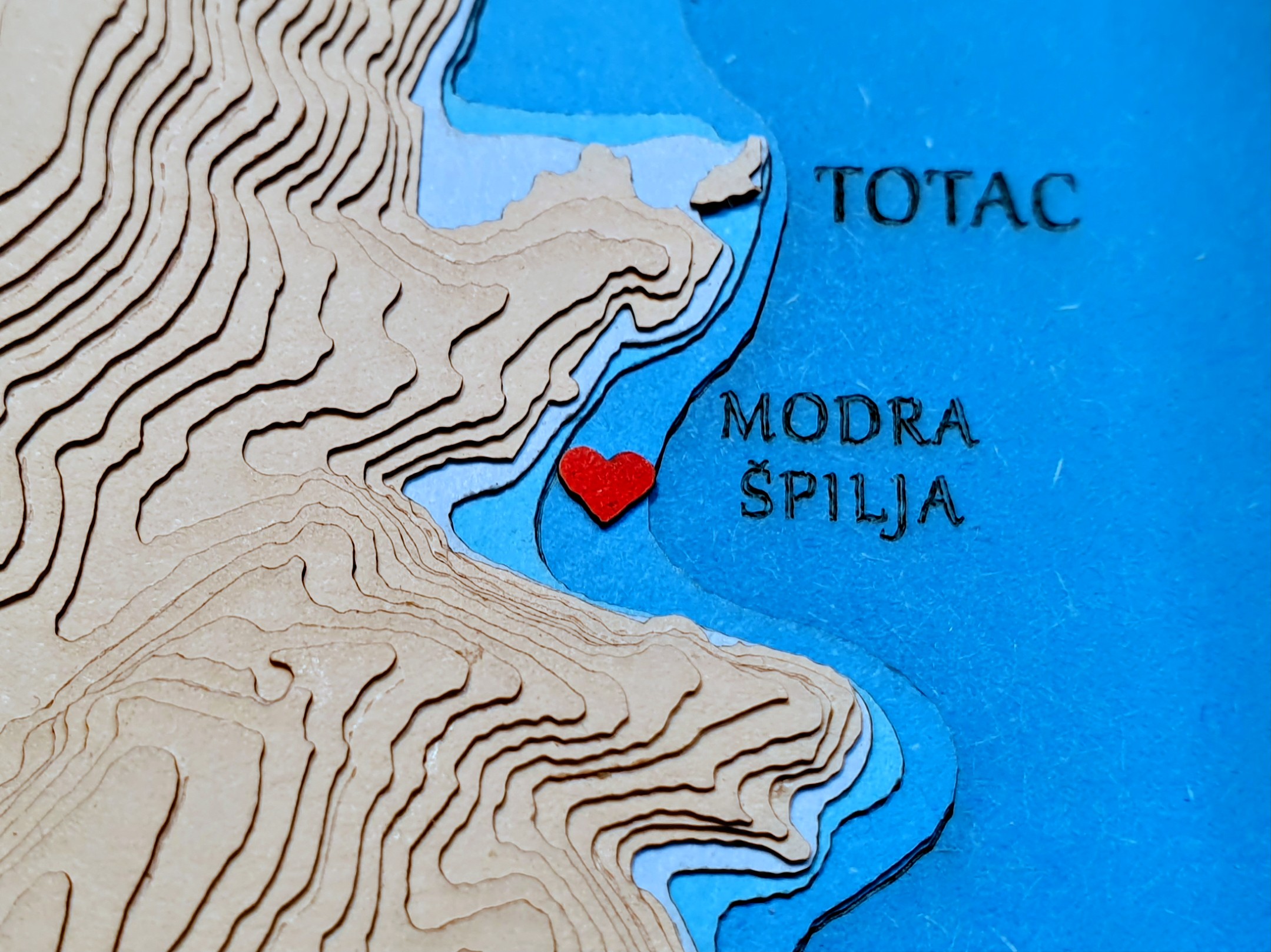 Personalized marking of individual relief map